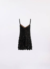 Bead Embroidered Short Dress