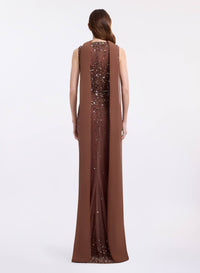 Bead Embroidered Long Dress