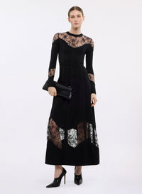 Knit & Lace Midi Dress