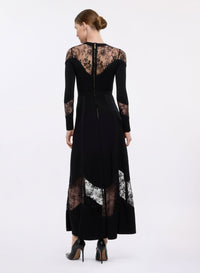 Knit & Lace Midi Dress