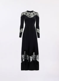 Knit & Lace Midi Dress
