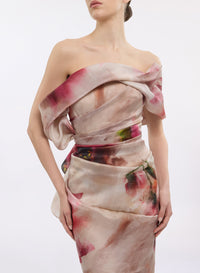 Floral Organza Midi Dress