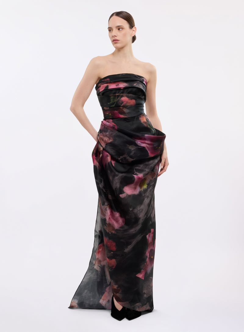 Floral Organza Midi Dress