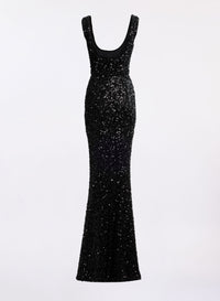 Sequin Embroidered Long Dress