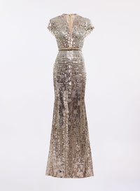 Sequin Embroidered Long Dress