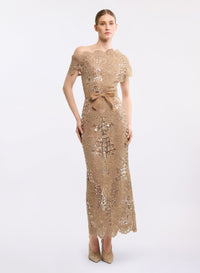 Sequin Embroidered Tulle Dress