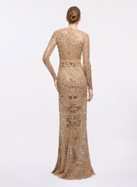 Sequin Embroidered Tulle Dress