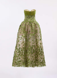 Strapless Midi Gown