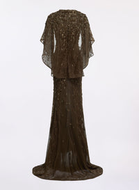 Bead Embroidered Long Dress