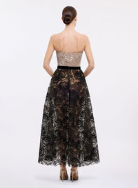 Guipure Lace Midi Dress