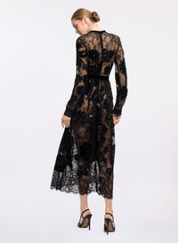 Sequin Embroidered Midi Dress