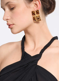 Gold Metallic Earring