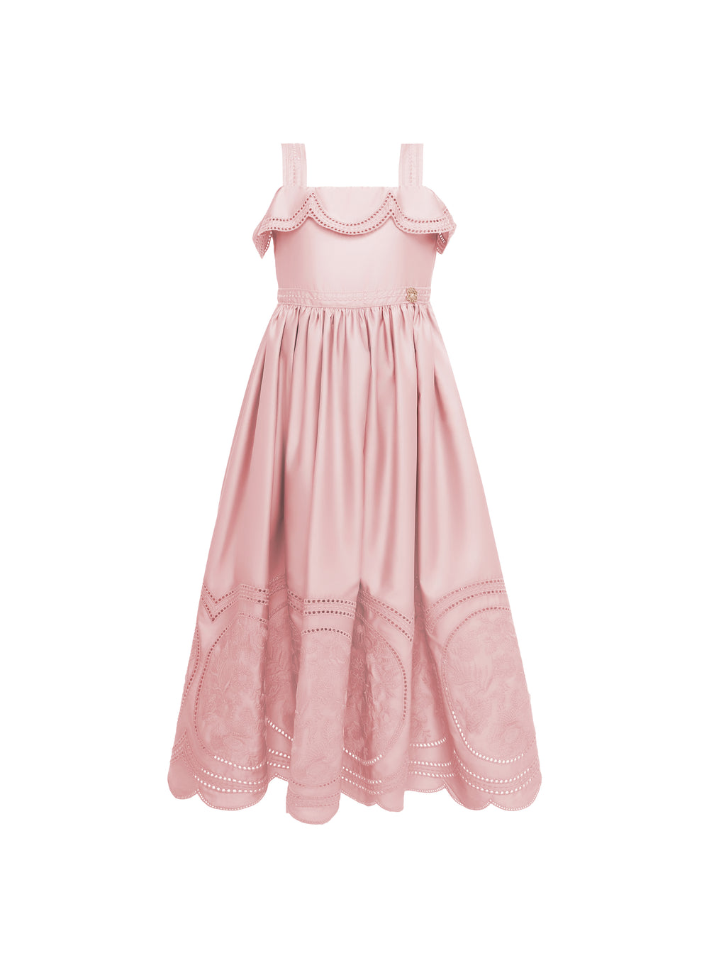 chinese dress ladies ELIE SAAB Spring Summer 2025 EMBROIDERY LACE DRESS in Lilac