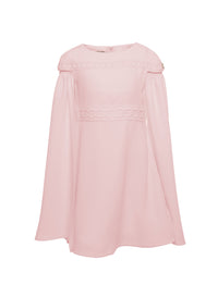Crepe Dress with Cape