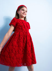 Embroidered Wool Dress
