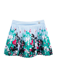 Floral-Print Pleated Skirt