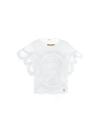 Embroidered Organza Top