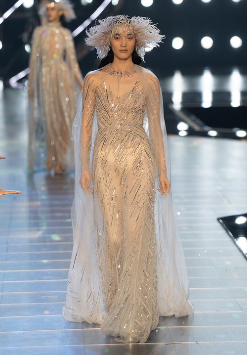 sachin and babi light blue dress The 1001 Seasons of ELIE SAAB