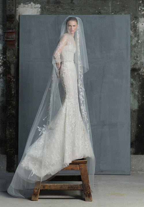 long dress with high slit Ladivine CD773 Fitted Crystal Embellished Formal Gown with Leg Slit Sienna Gold / 4