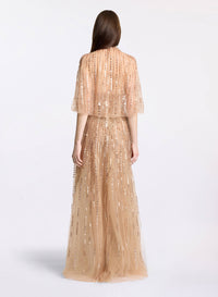 Bead Embroidered Short Cape