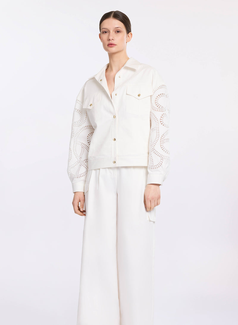 Macramé Embroidered Drill Jacket