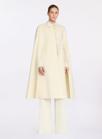 Embellished Wool Cape