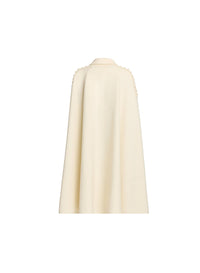 Embellished Wool Cape