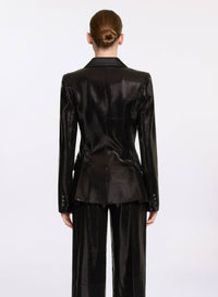 Sequin and Satin Blazer