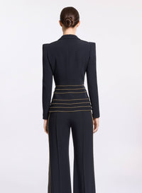 Embellished Cady Blazer