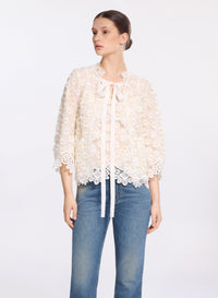 Tulle Embroidered Macram‚ Jacket