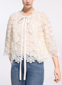 Tulle Embroidered Macram‚ Jacket