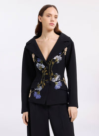 Embellished Crepe Wool Jacket