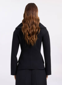 Embellished Crepe Wool Jacket