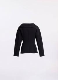 Embellished Crepe Wool Jacket