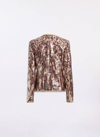 Sequin Embroidered Tweed Jacket