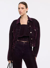 Flocked Denim Jacket