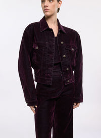 Flocked Denim Jacket