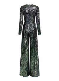 Sequin V-Neck Jumpsuit
