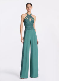 Bead Embroidered Jumpsuit