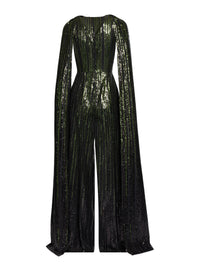 Sequin Embroidered Tulle Jumpsuit