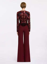 Bead Embroidered and Cady Jumpsuit