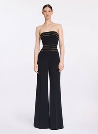 Trim Embellished Cady Jumpsuit