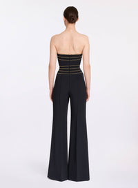 Trim Embellished Cady Jumpsuit