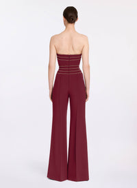Trim Embellished Cady Jumpsuit