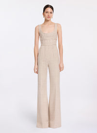 Sequin Tweed Jumpsuit