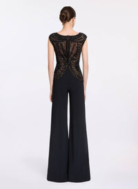 Bead Embroidered Cady Jumpsuit