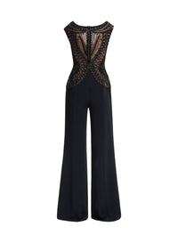 Bead Embroidered Cady Jumpsuit