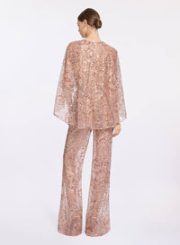 Sequin Embroidered Tulle Jumpsuit
