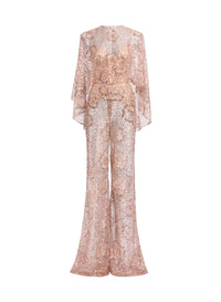 Sequin Embroidered Tulle Jumpsuit