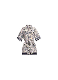 Printed Cotton Short Jumpsuit